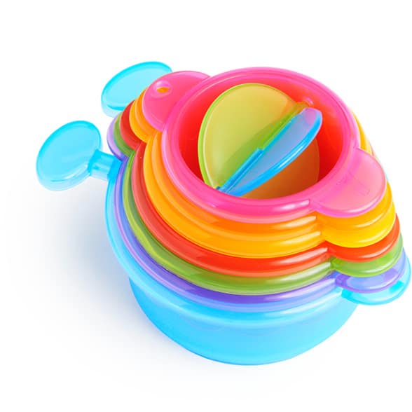 Munchkin Caterpillar Spillers Stacking and Straining Cups Bath Toy