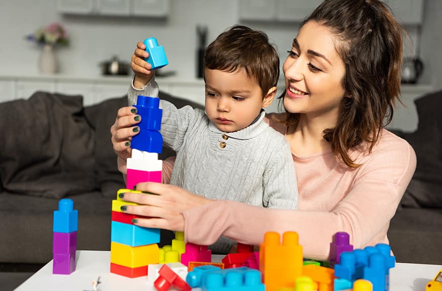 Child Behavior Clinic - Mom and Son Playing One on One