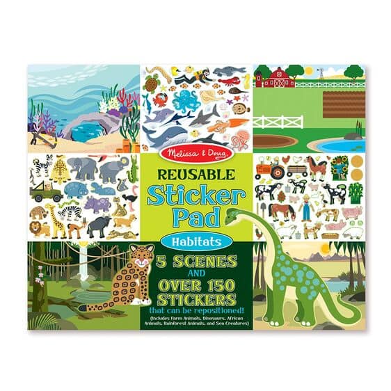 Melissa and Doug Reusable Sticker Pad Habitats