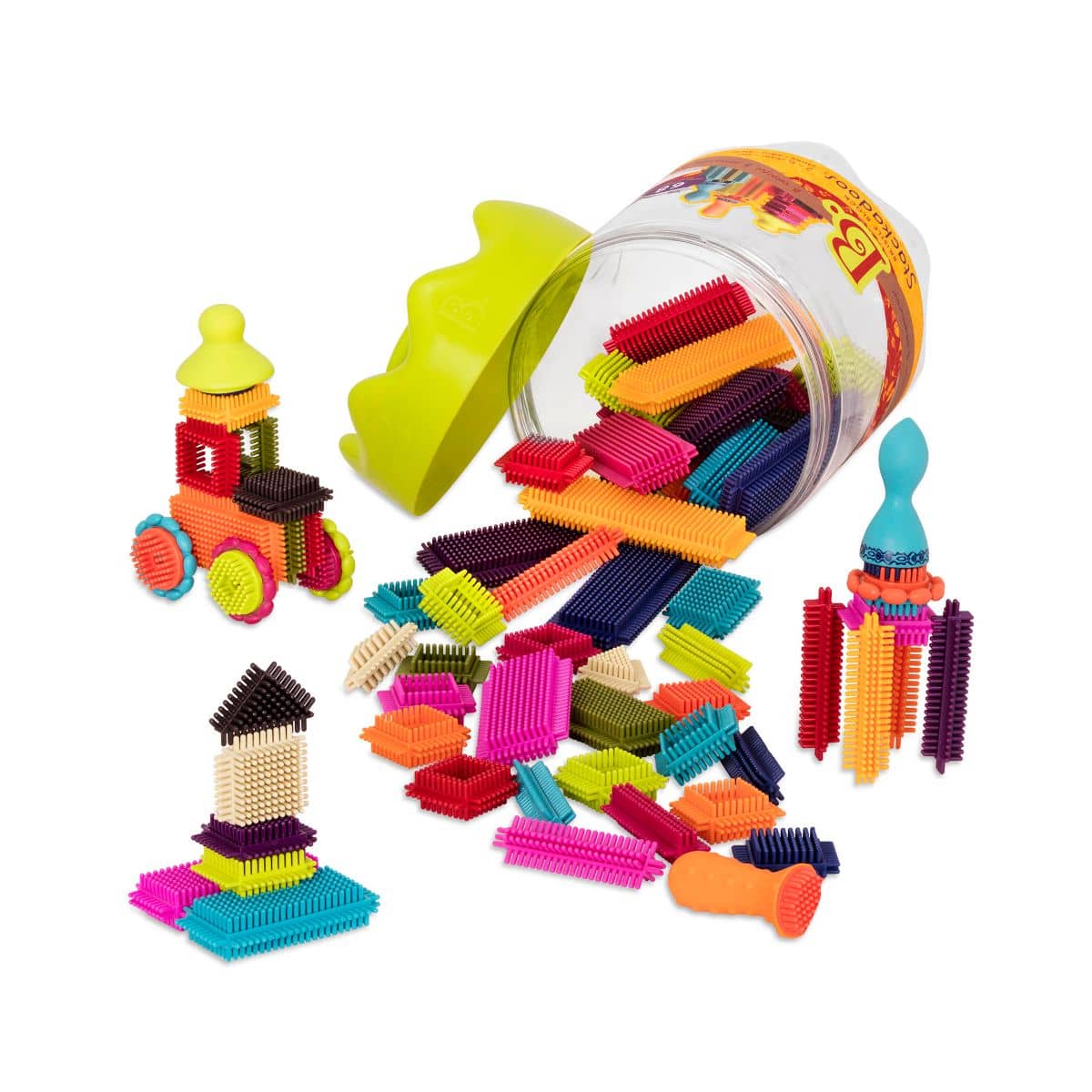 Image of B. toys - Bristle Blocks Stackadoos – STEM Toys for Kids 2 years - Recommended by Child Behavior Clinic
